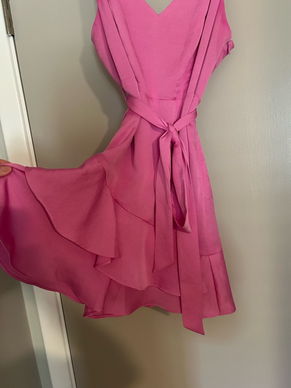 Express Hot Pink Ruffle Romper - Picture 2 of 6